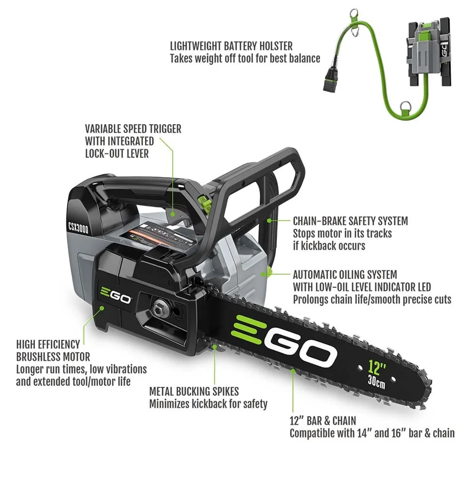 Ego POWER+ Commercial Series Top-Handle Chainsaw