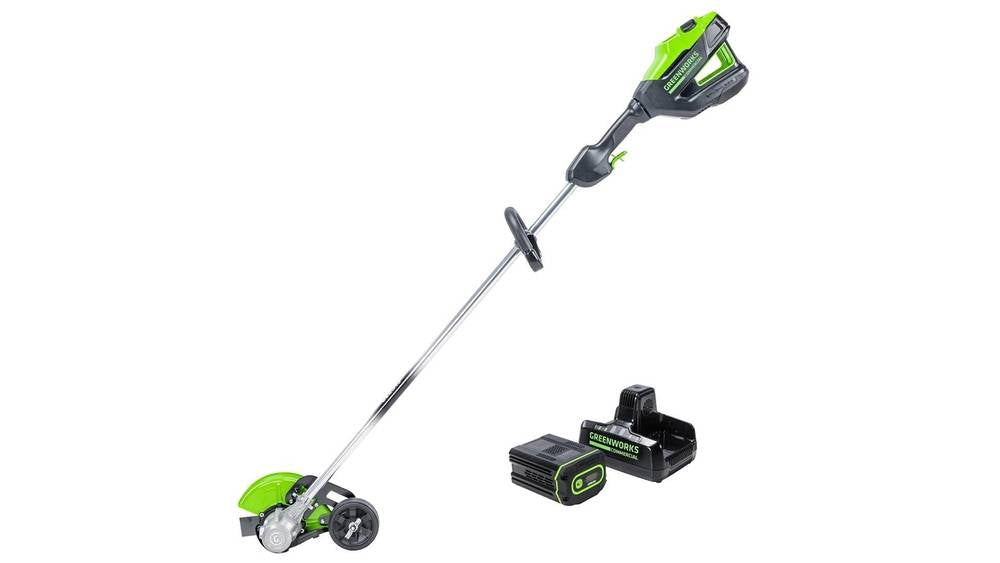 Greenworks 82V Edger with 4Ah Battery and Dual Port Charger (82ES15-4DP)