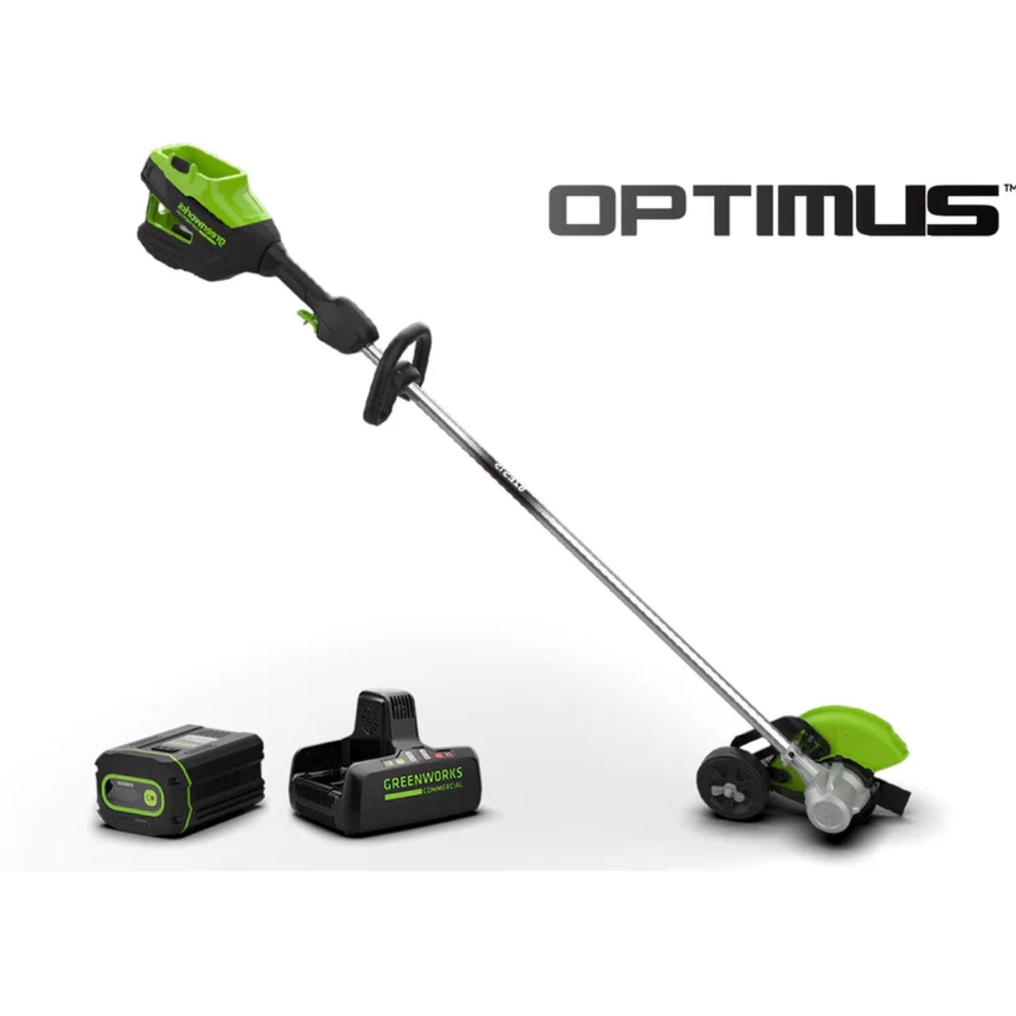 Greenworks Optimus 82V Straight Shaft Edger with (1) 8Ah Batteries and Dual Port Charger | ES161-4DP